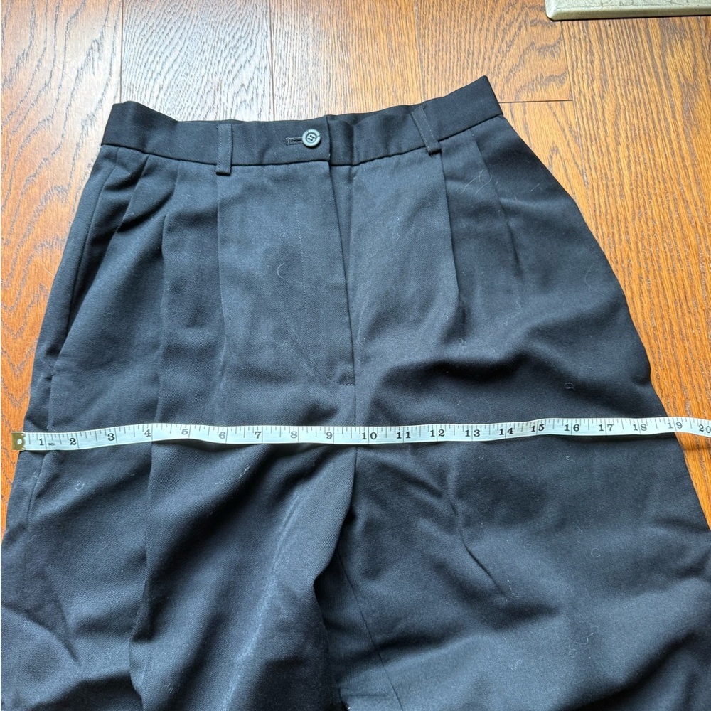 Vintage 90s J. Crew Black wool pleated trousers size 6 - Picture 9 of 12